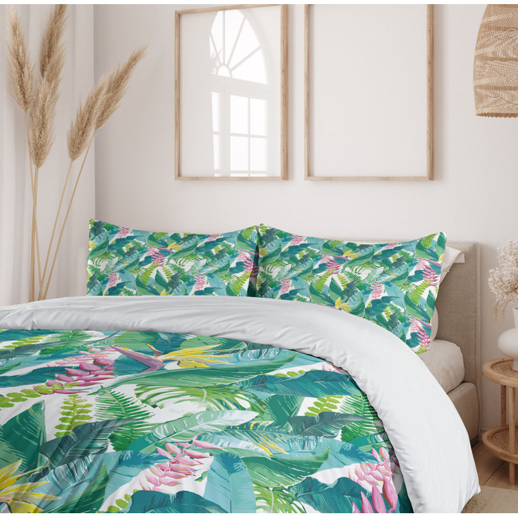 Ambesonne Leaf Summer Duvet Cover Set Wayfair